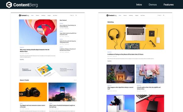 wordpress内容营销博客模板主题Contentberg Blog v1.7.1 Content Marketing & Personal Blog简约大气精美时尚简单清爽