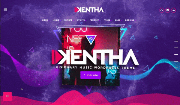 wordpress 音乐主题Kentha v2.0.1模板Kentha - Non-Stop Music WordPress Theme with Ajax音乐网站模板-1