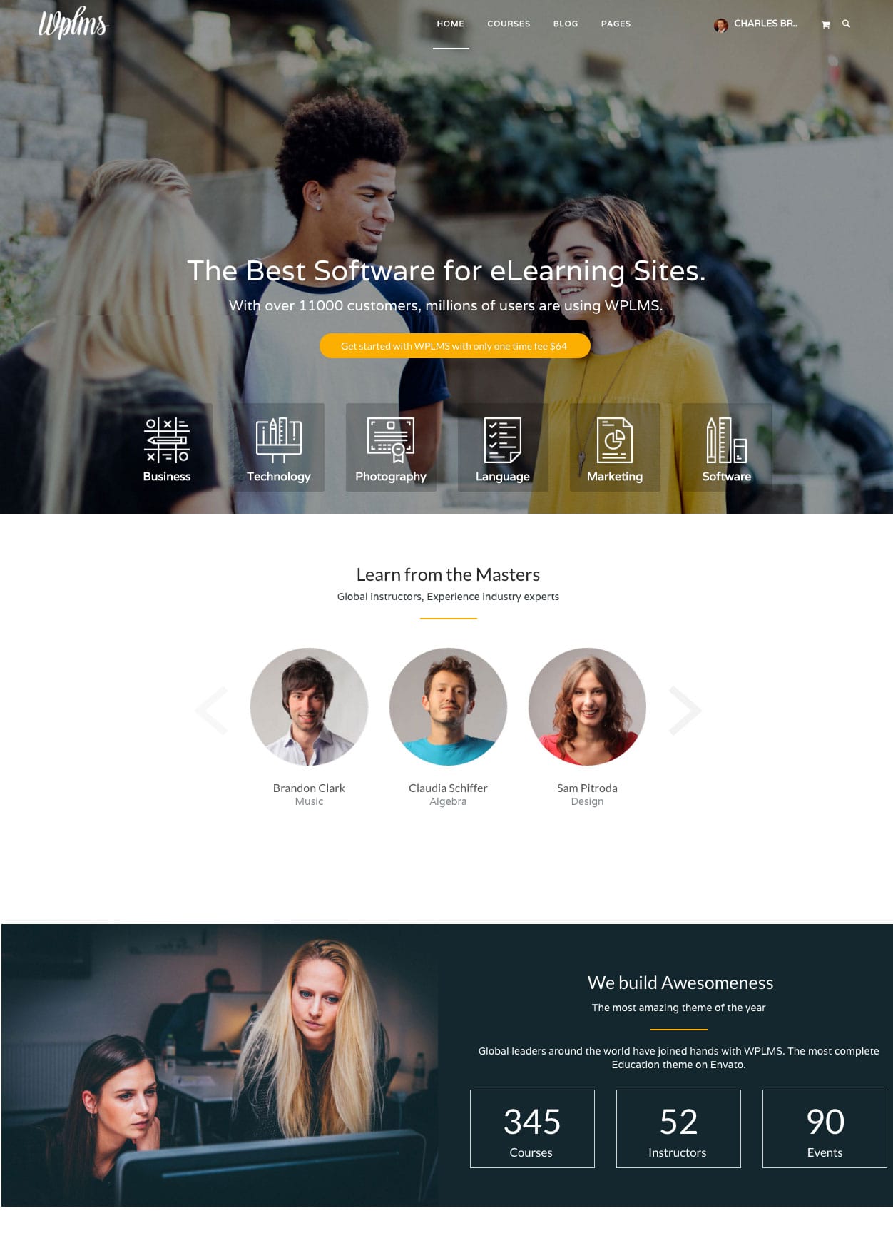 wordpress WPLMS学习管理系统教育主题WPLMS v3.9.8教育培训中心 企业培训 课程管理 在线创建和销售课程-13