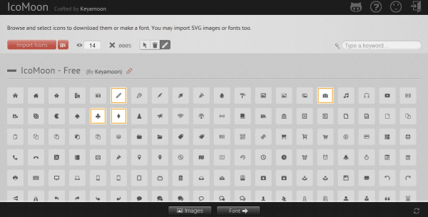 icomoon使用教程：怎么用icomoon在线生成图标字体 非常好用的在线字体图标生成器