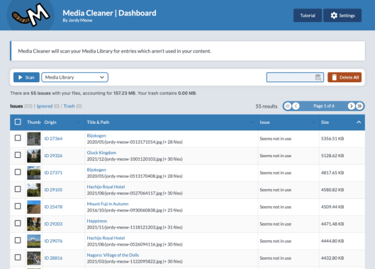 Media Cleaner Pro v6.7.9 从 WordPress中删除未使用的文件、检测未使用和无用文件的工具