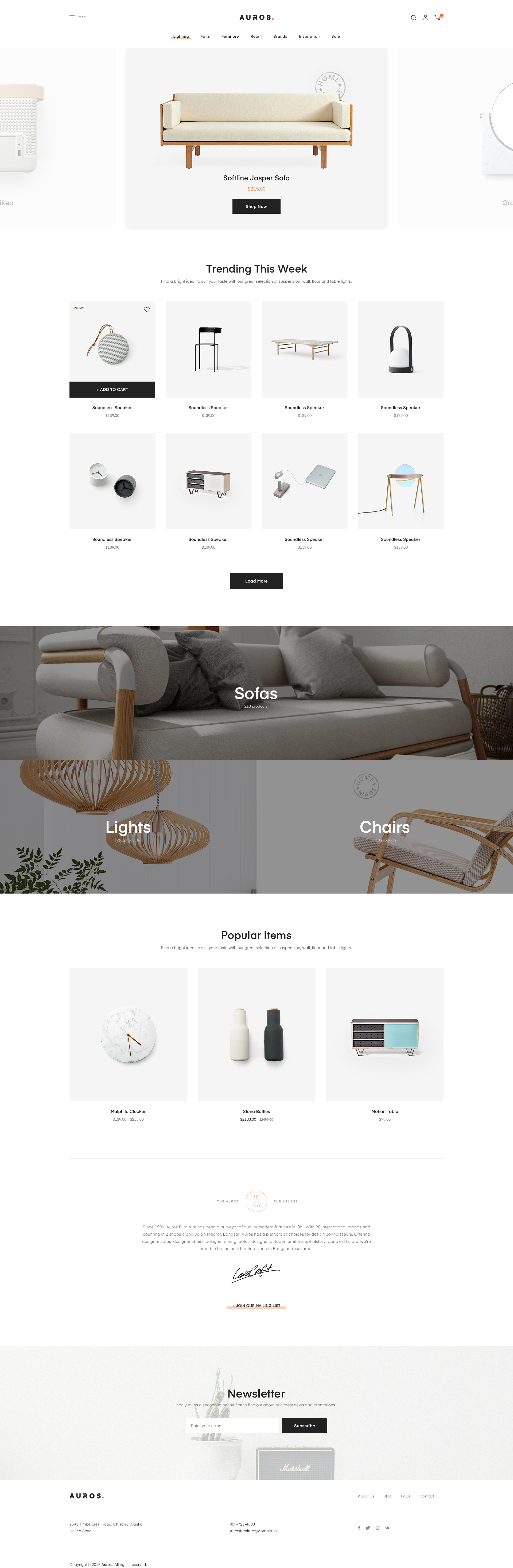 Auros v2.0.7家具独立站模板 食品农产品行业WooCommerce跨境电商解决方案Wordpress主题-1