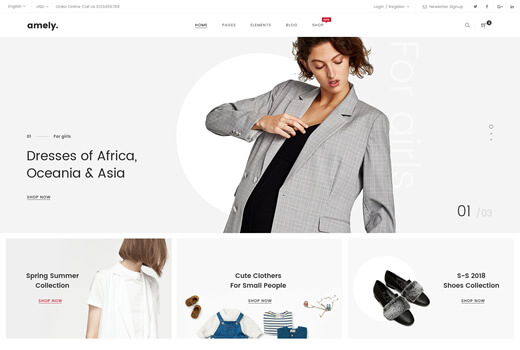 Amely v3.0.4极简时尚时装店、家具店、装饰店独立站模板 家居产品行业跨境电商WooCommerce WordPress主题-1