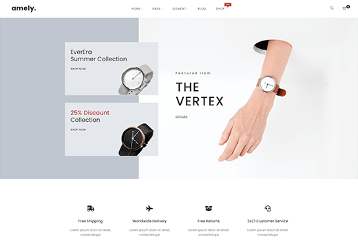 Amely v3.0.4极简时尚时装店、家具店、装饰店独立站模板 家居产品行业跨境电商WooCommerce WordPress主题-1