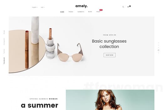 Amely v3.0.4极简时尚时装店、家具店、装饰店独立站模板 家居产品行业跨境电商WooCommerce WordPress主题-1