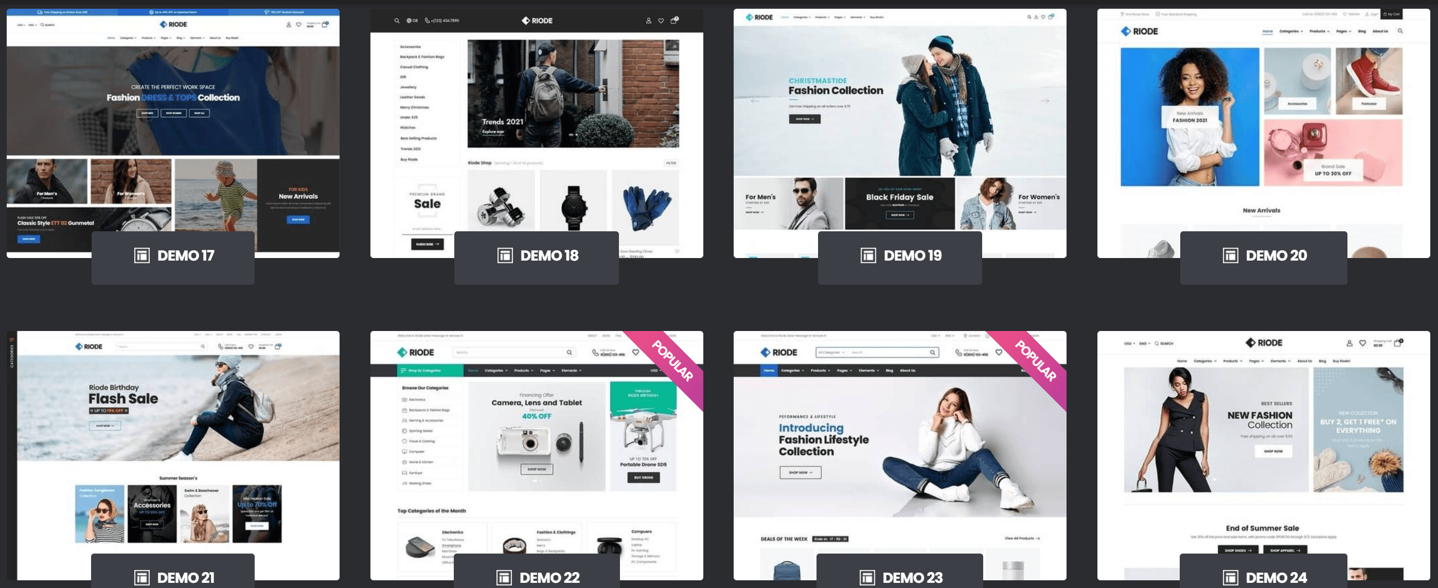 Riode v1.6.15跨境电商独立站模板时尚电子产品、数码产品、时装店、家具店、装饰品、手表、化妆品、运动鞋子、家居产品行业购物网站WordPress WooСommerce主题-1