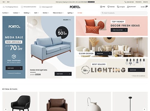 Porto v7.2.3跨境电商独立站模板时尚电子产品、数码产品、时装店、家具店、装饰品、手表、化妆品、运动鞋子、家居产品行业购物网站WordPress WooСommerce主题-1 Porto v7.2.3跨境电商独立站模板时尚电子产品、数码产品、时装店、家具店、装饰品、手表、化妆品、运动鞋子、家居产品行业购物网站WordPress WooСommerce主题-1