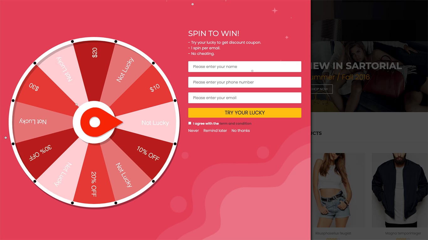 WooCommerce Lucky Wheel v1.2.4幸运轮盘抽奖插件 促进您的销售 跨境电商市场独立站营销应用工具-1