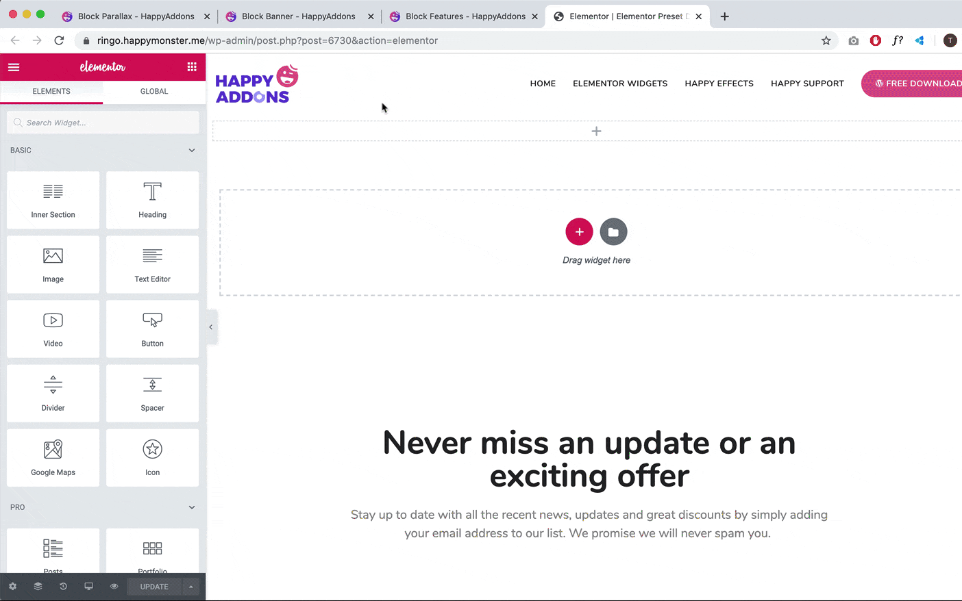Happy Elementor Addons Pro v3.12.4 快乐元素插件专业版 wordpress主题模板编辑神器页面生成器插件 wp响应式主题模板编辑生成器 公司主题模板外贸跨境电商模板编辑工具-1