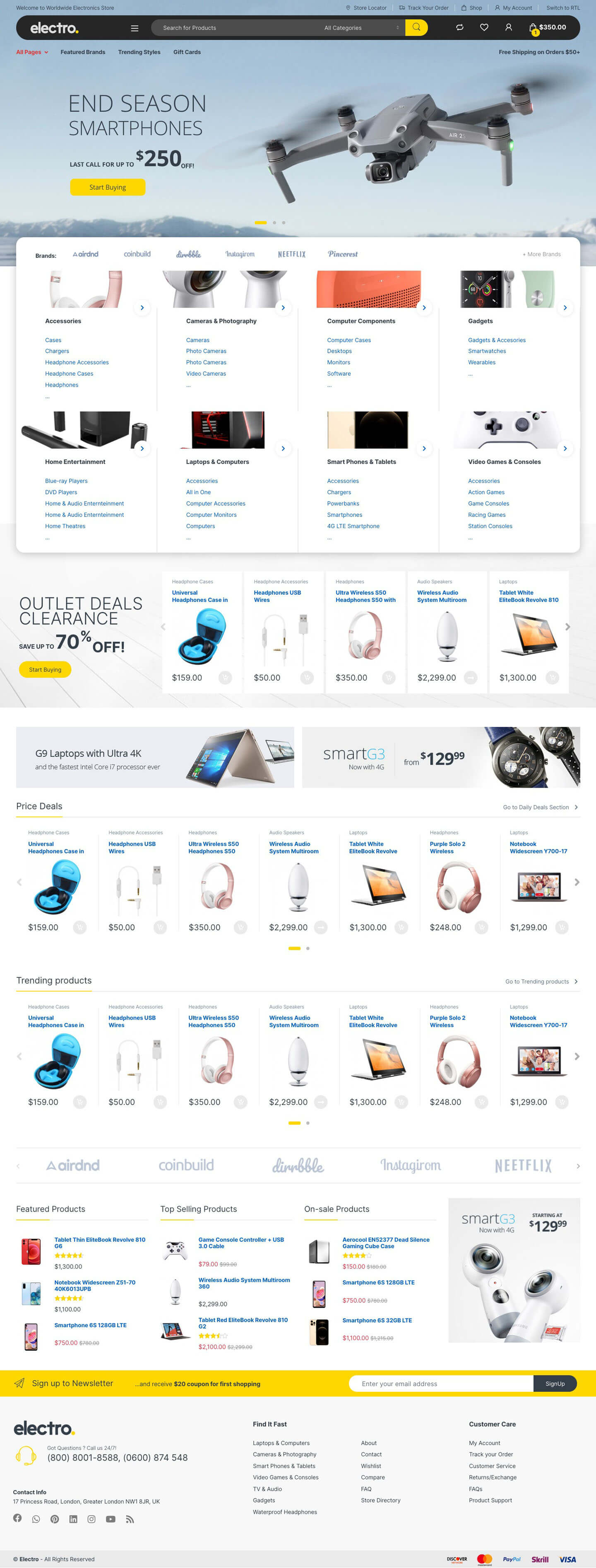 Electro v3.5.2电子产品跨境电商独立站模板时尚数码产品、手表行业购物网站WordPress WooСommerce主题-1 Electro v3.5.2电子产品跨境电商独立站模板时尚数码产品、手表行业购物网站WordPress WooСommerce主题-1