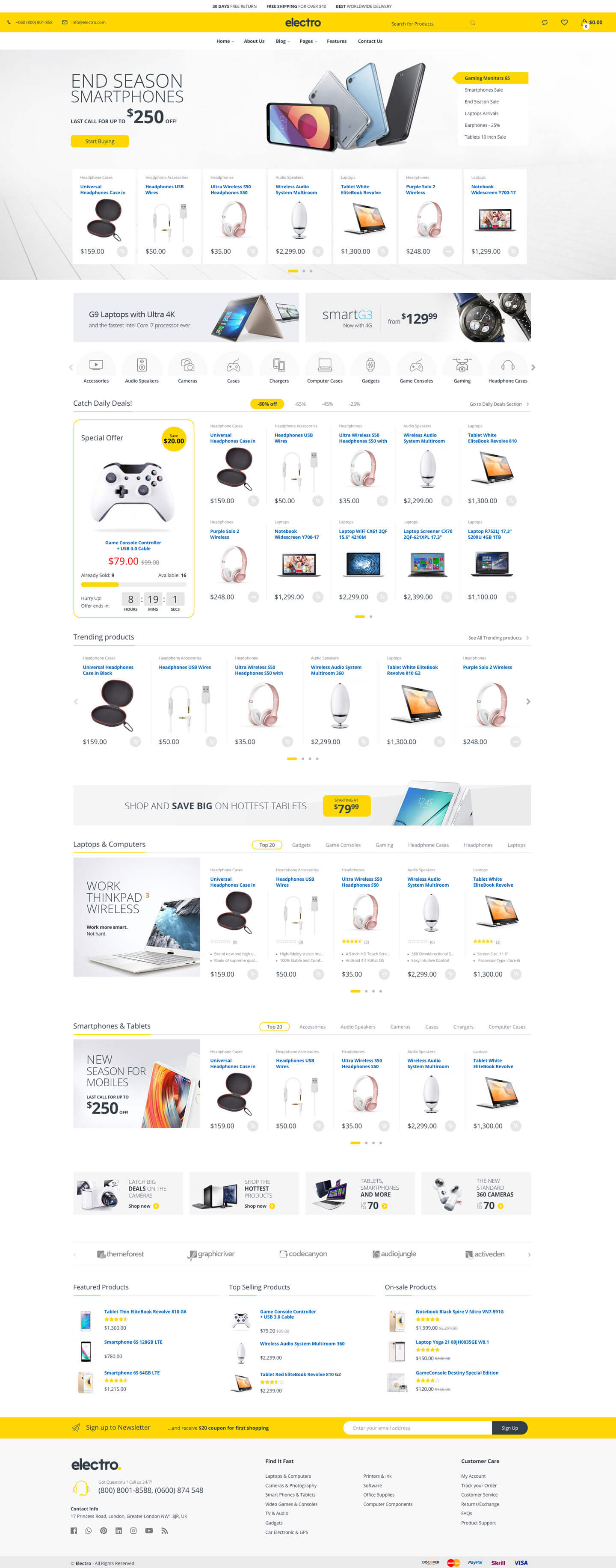Electro v3.5.2电子产品跨境电商独立站模板时尚数码产品、手表行业购物网站WordPress WooСommerce主题-1 Electro v3.5.2电子产品跨境电商独立站模板时尚数码产品、手表行业购物网站WordPress WooСommerce主题-1