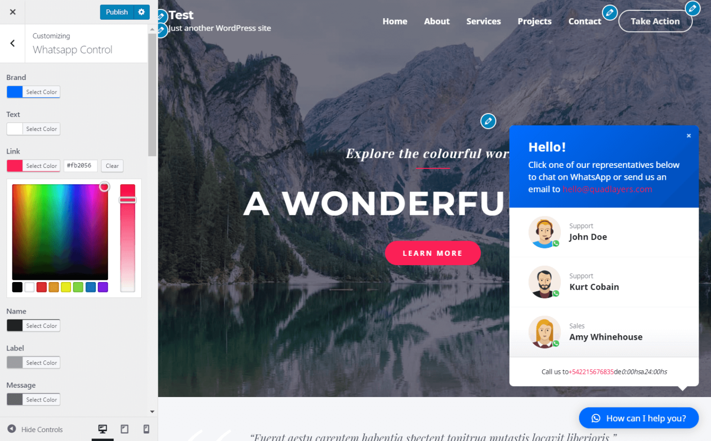 WhatsApp Chat PRO v7.3.5社交聊天Wordpress插件 在线客服留言使用WhatApp插件直接与用户对话提升客户服务-1