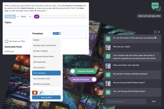 AI Engine Pro v2.6.8 - ChatGPT 聊天机器人、GPT 内容生成器、自定义 Playground 和功能 WordPress插件
