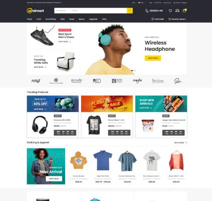 Wolmart v1.8.7多供应商市场 WooCommerce 主题 跨境电商独立站模板时尚电子产品、数码产品、时装店、家具店、装饰品、手表、化妆品、运动鞋子、家居产品行业购物网站WordPress模板-1