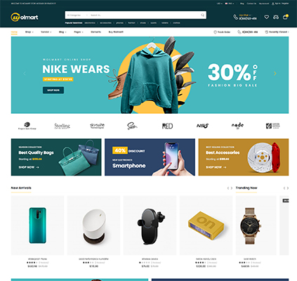 Wolmart v1.8.7多供应商市场 WooCommerce 主题 跨境电商独立站模板时尚电子产品、数码产品、时装店、家具店、装饰品、手表、化妆品、运动鞋子、家居产品行业购物网站WordPress模板-1