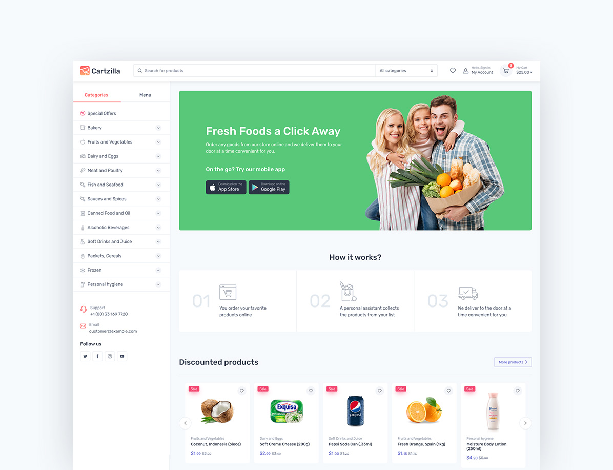 Cartzilla v1.0.42数字市场和杂货店 WooCommerce 主题 跨境电商独立站模板时尚电子产品、数码产品、时装店、家具店、装饰品、手表、化妆品、运动鞋子、家居产品行业购物网站WordPress模板-1