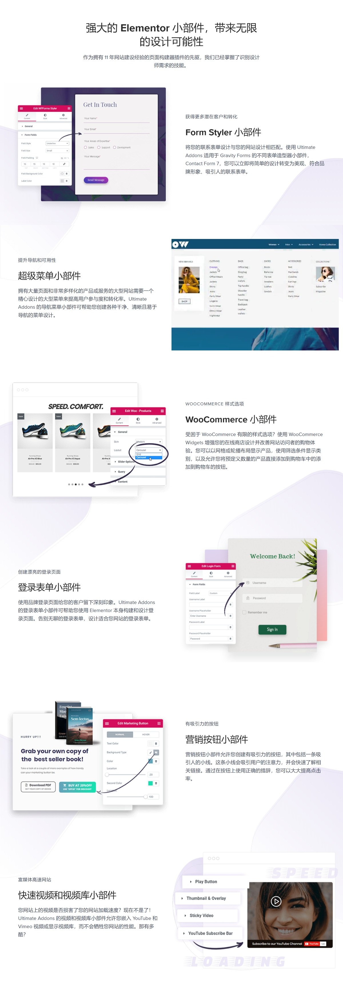 Ultimate Addons for Elementor v1.36.40小部件库终极插件工具包 wordpress主题模板编辑神器页面生成器插件 wp响应式主题模板编辑生成器 公司主题模板外贸跨境电商模板编辑工具-1