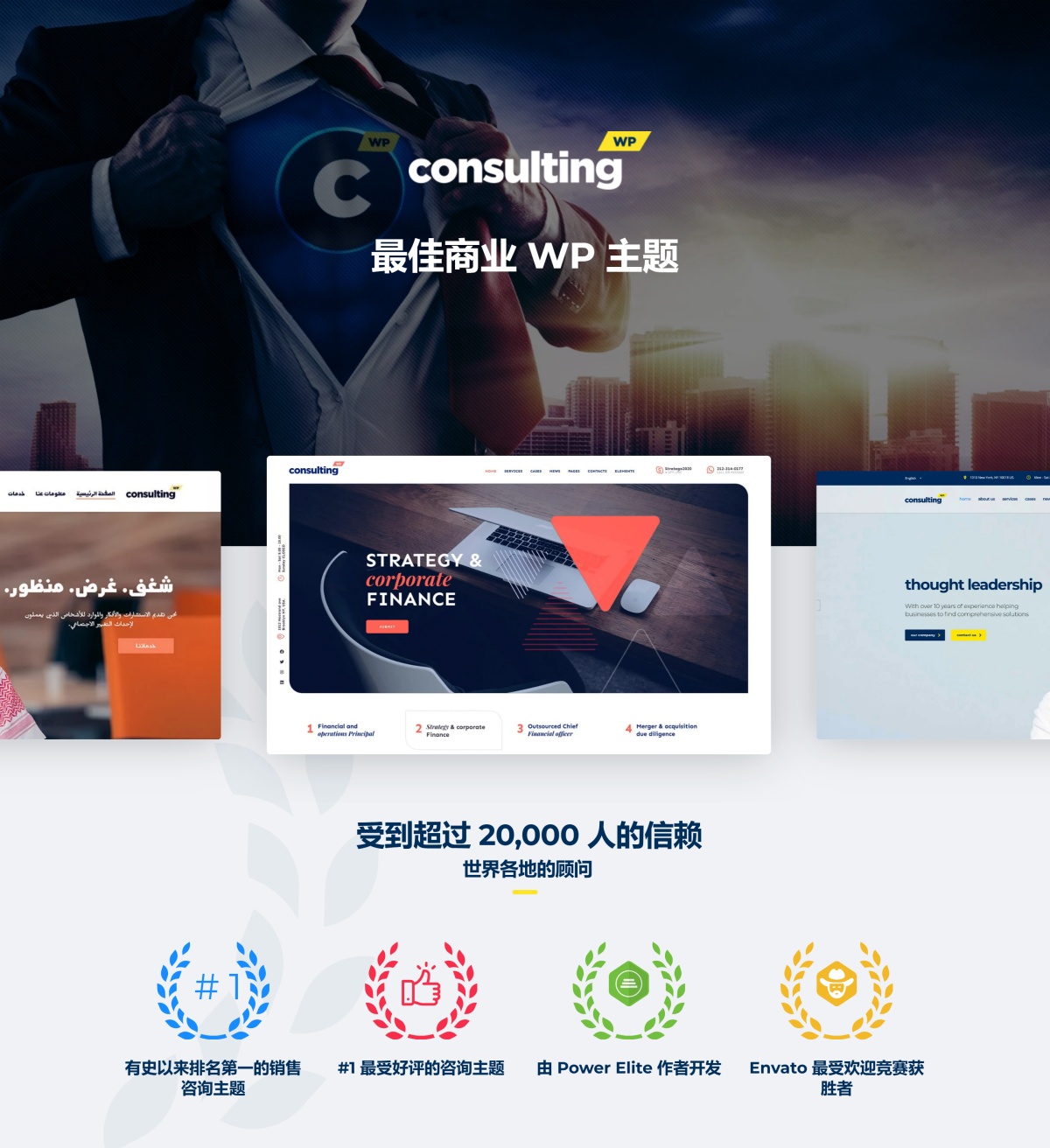 Consulting v6.6.4 商业咨询WordPress 主题 商业咨询服务、商业顾问、金融类网站模板-1