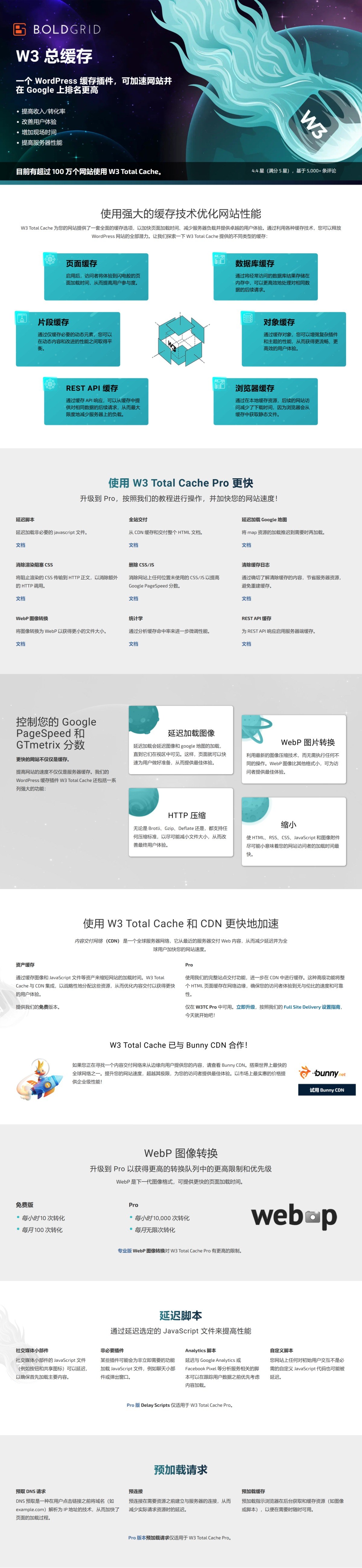 W3 Total Cache Pro v2.7.7 W3网站加速专业版 WordPress 缓存插件 网站加速 跨境电商市场独立站加快网站速度-1