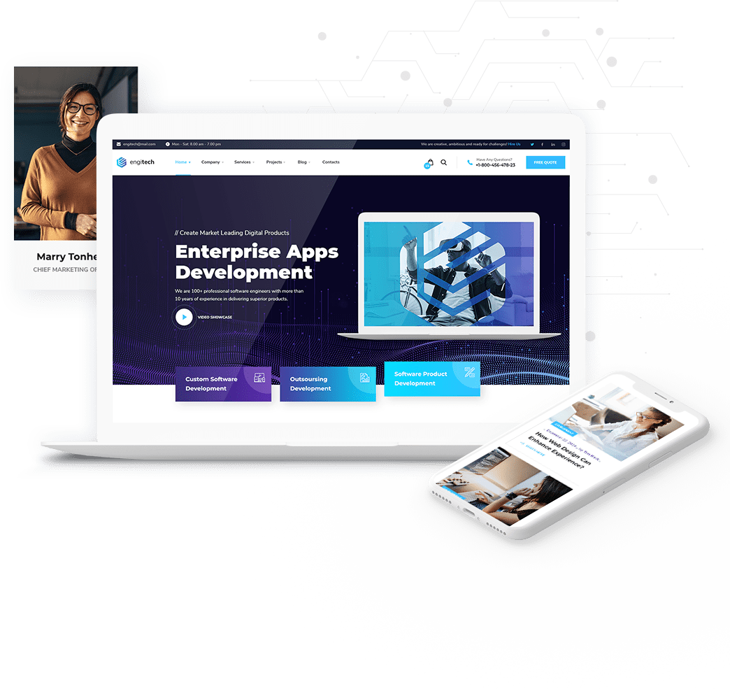 Engitech v1.8.8 IT 解决方案和服务 WordPress 主题-1