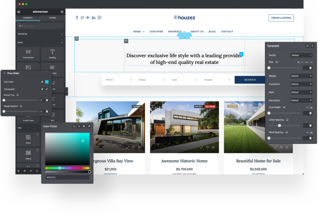 Houzez v3.4.3 - 房地产 WordPress 主题网站模板-1