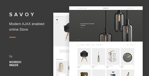 Savoy v3.0.0 - 极简 AJAX Woocommerce WordPress 主题 跨境电商独立站商城模板时尚电子产品、数码产品、时装店、家具店、装饰品、手表、化妆品、运动鞋子、家居产品行业购物网站WooСommerce主题