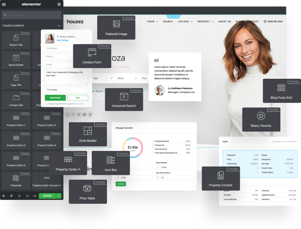 Houzez v3.4.3 - 房地产 WordPress 主题网站模板-1
