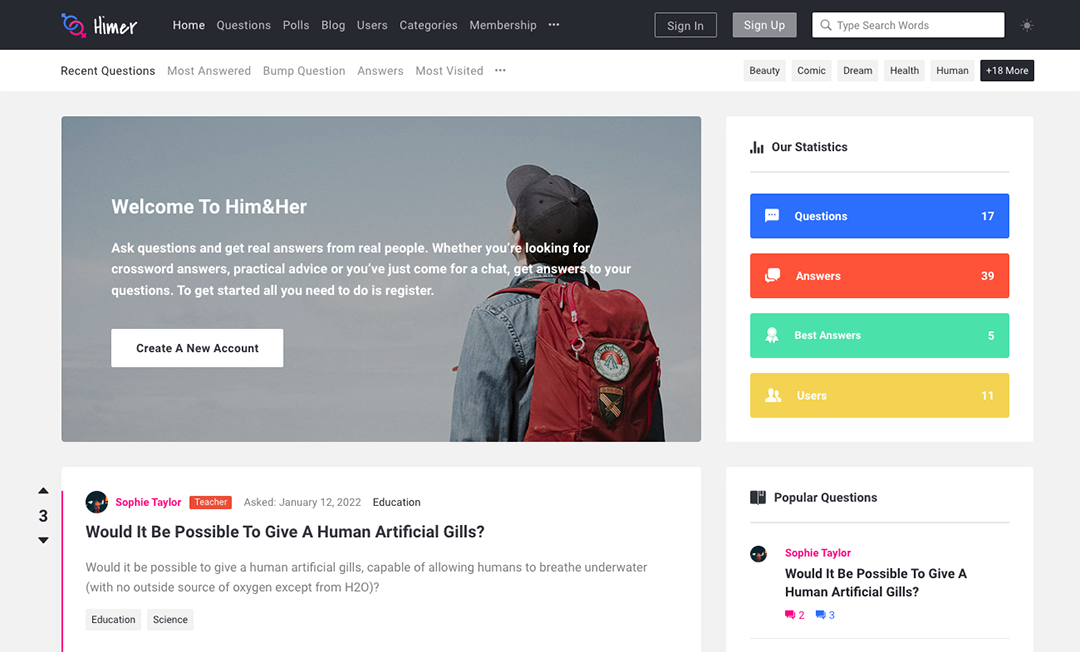 Himer v2.1.4 社交问答 WordPress 主题-1