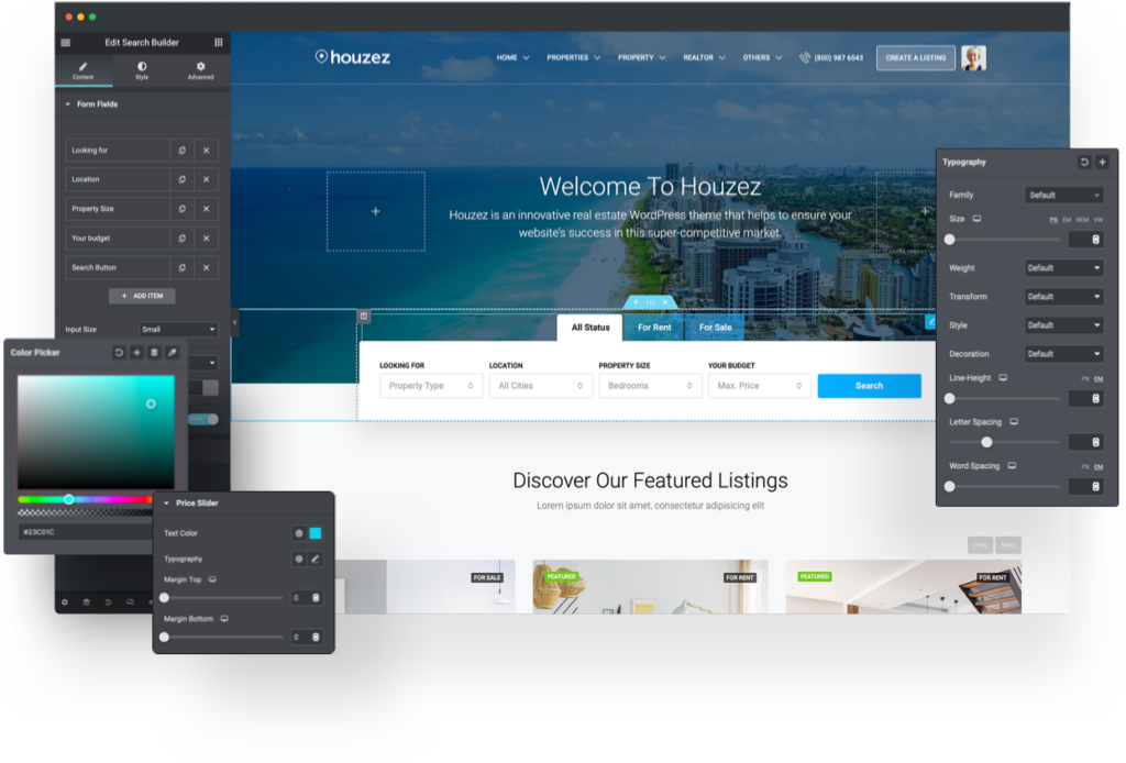 Houzez v3.4.3 - 房地产 WordPress 主题网站模板-1