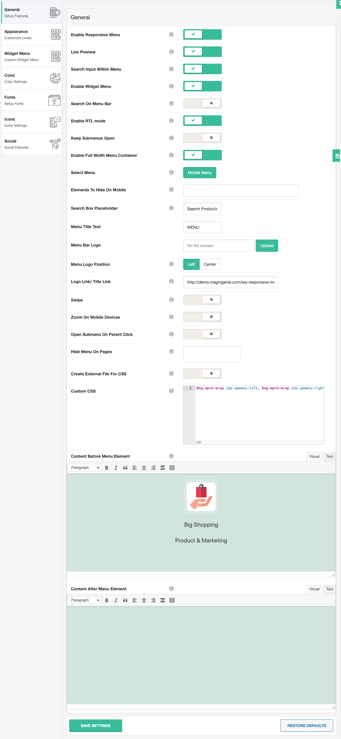Wordpress响应式菜单专业版Responsive Menu Pro v4.5.0桌面菜单自定义手机导航菜单插件高级版-2