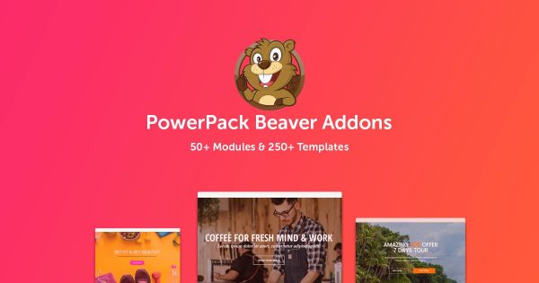 Beaver Builder PowerPack addon v2.39.0网站构建器插件wordpress主题模板编辑器页面生成器插件 wp响应式主题模板编辑生成器 公司主题模板外贸跨境电商模板编辑工具