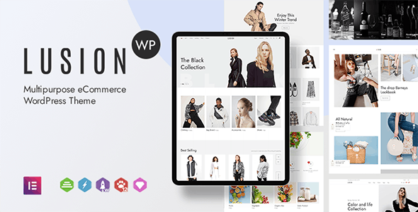 Lusion v2.1.5 - 多用途电子商务WordPress WooCommerce 主题 适用于电商商城网站、跨境电商独立站商城模板时尚电子产品、数码产品、时装店、家具店、装饰品、手表、化妆品、运动鞋子、家居产品行业购物网站WordPress模板