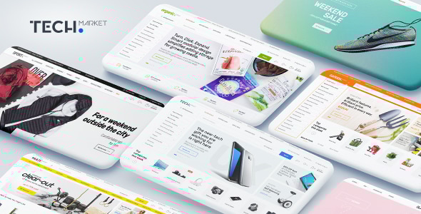Techmarket v1.4.22 - 多演示和电子商店主、数码产品、手机配件店、工具店、轮胎店、汽车配件多供应商、汽车商店、自行车零件行业购物网站WordPress WooСommerce主题