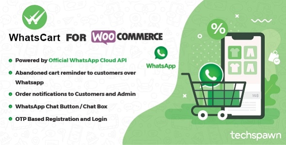 WhatsCart v1.1.0 - Whatsapp 废弃购物车恢复、订单通知、聊天框、适用于 WooCommerce 的 OTP