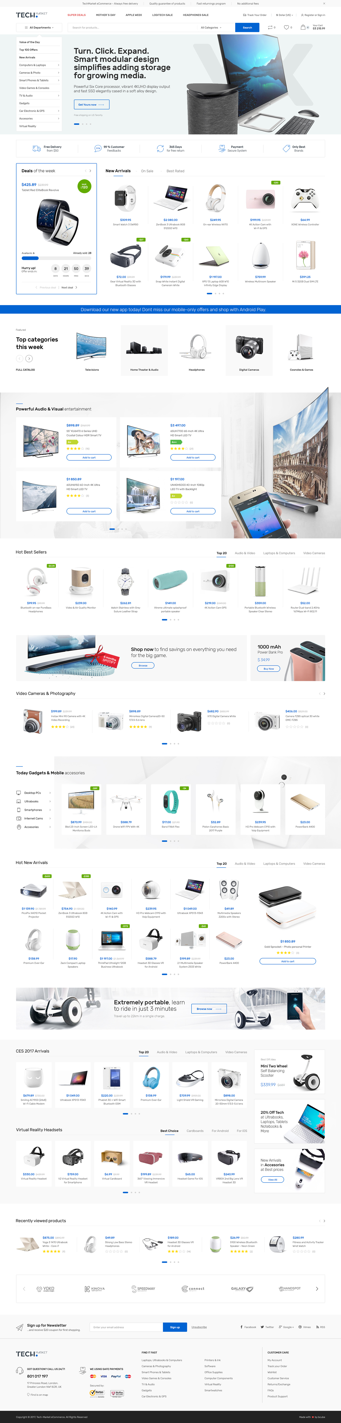 Techmarket v1.4.22 - 多演示和电子商店主、数码产品、手机配件店、工具店、轮胎店、汽车配件多供应商、汽车商店、自行车零件行业购物网站WordPress WooСommerce主题-1