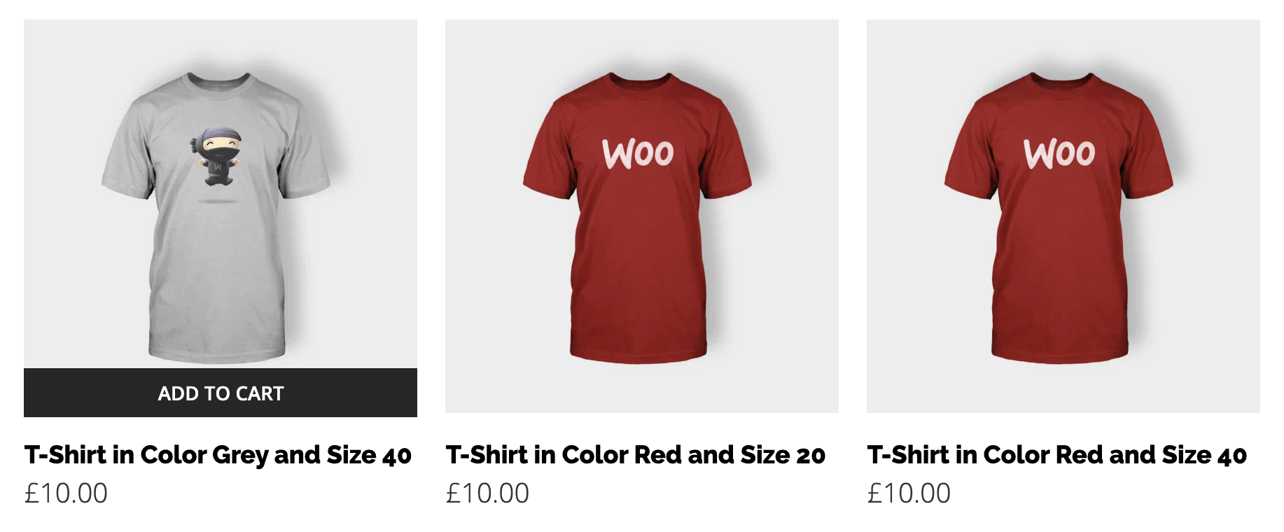 WooCommerce 将变体显示为单一产品 v1.4.4 变体样本专业版 仿亚马逊、京东商品款式图片选择选项 产品变体样本插件-1