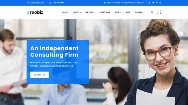 Reobiz v5.1.6 - 咨询业务商业咨询服务、金融咨询、保险、贷款顾问、税务咨询、投资公司、创意业务、企业公司网站模板