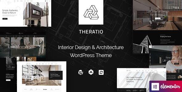 Theratio v1.3.7 - 建筑和室内设计 Elementor Wordpress主题模板