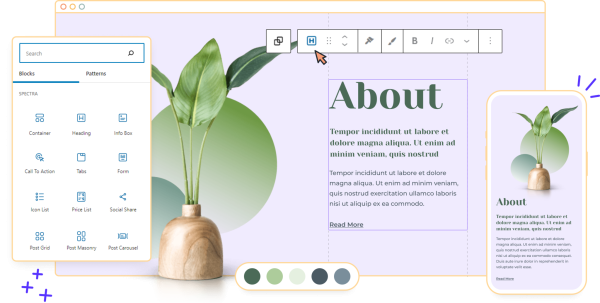 Spectra Pro v1.1.9 - WordPress 页面构建器 实用框架 网页生成器 WooCommerce 集成主题模板编辑器页面生成器插件 wp响应式公司主题模板外贸跨境电商模板编辑工具