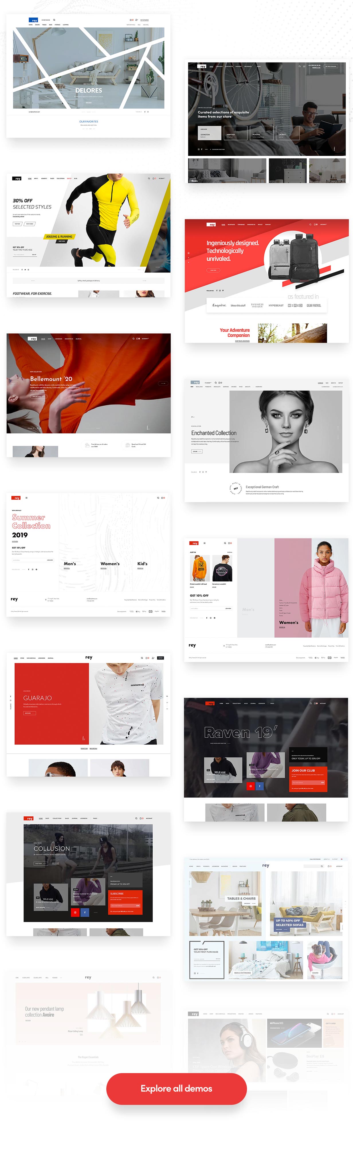Rey v3.1.2 - 时尚与服装、家具 WooCommerce WordPress主题 跨境电商独立站商城模板时装店、家具店、装饰品、运动鞋子、家居产品、电子产品行业购物网站-1