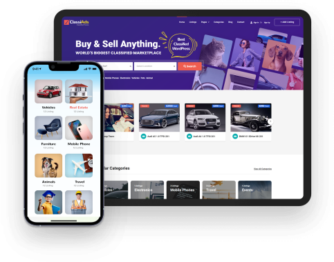 Classiads v6.1.7分类信息目录主题 目录和列表与预订 分类广告目录列表 WordPress网站模板