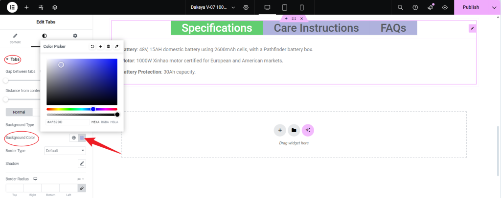 使用 Elementor Pro 中的自定义选项卡增强 WooCommerce 产品页面：分步指南-14