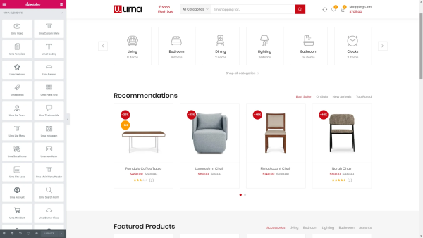 Urna v2.4.19一体化 WooCommerce 主题 WordPress 主题 跨境电商独立站商城模板时尚电子产品、数码产品、时装店、家具店、装饰品、手表、化妆品、运动鞋子、家居产品行业购物网站WooСommerce主题