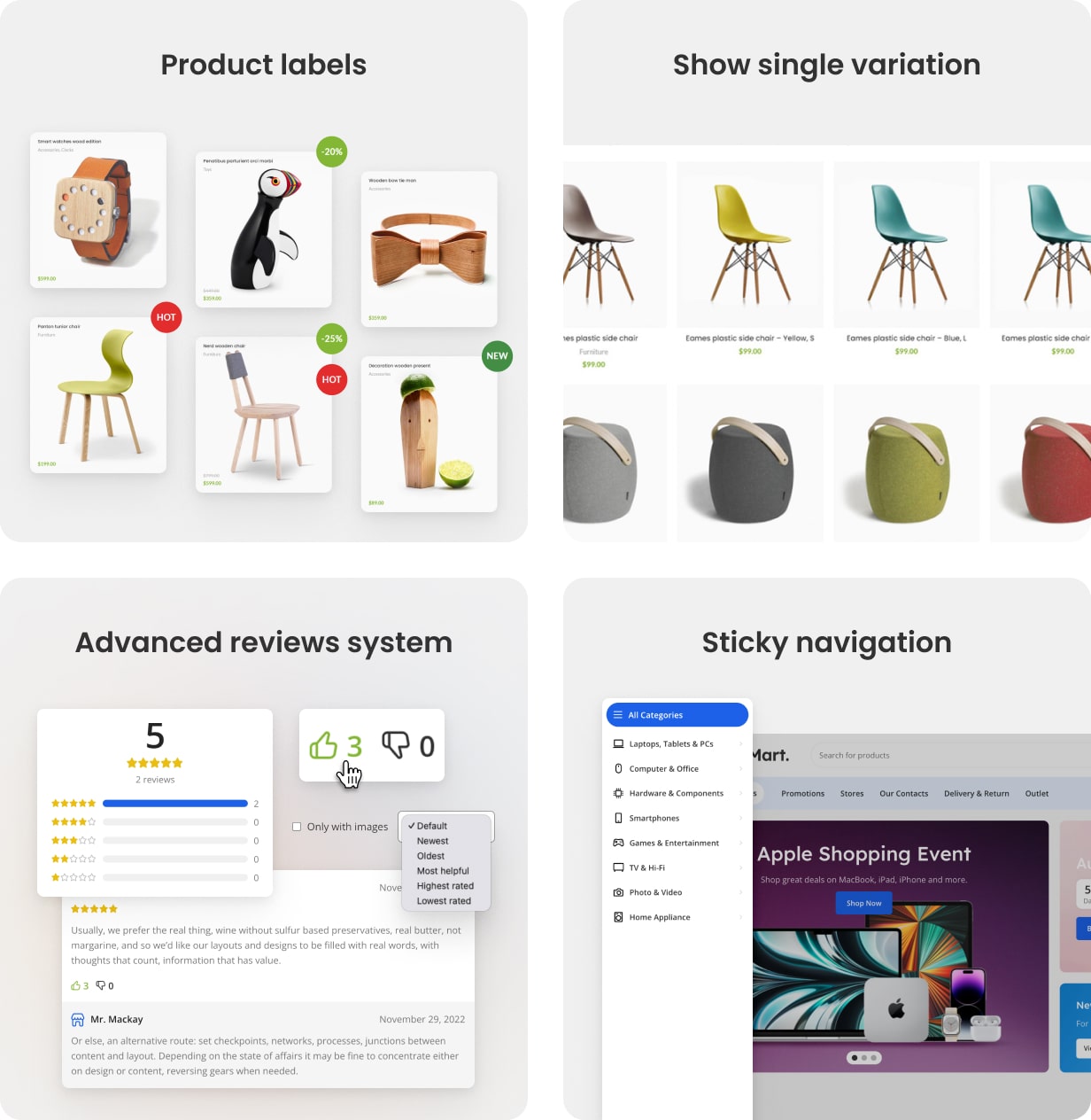 WoodMart v8.0 - 响应式 WooCommerce 主题 WordPress 主题 跨境电商独立站商城模板时尚电子产品、数码产品、时装店、家具店、装饰品、手表、化妆品、运动鞋子、家居产品行业购物网站WooСommerce主题-14