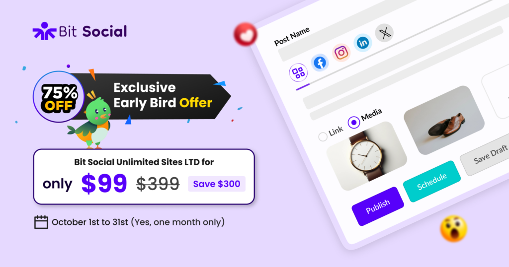 Bit Social Pro v1.3.6社交平台自动发布器 自动将Wordpress上的内容发布到社交网络 如Facebook、Twitter、LinkedIn、Tumblr、Delicious、BufferApp 等